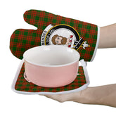 Clan Menzies Green Modern Tartan Crest Oven Mitt And Pot Holder (2 Oven Mitts + 1 Pot Holder) VG30 Clan Menzies Tartan Today